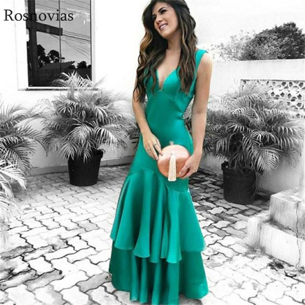 light green mermaid long prom dresses 2019 v neck backless tiered skirts formal evening party dresses vestido de fiesta custom, White;black
light green mermaid long prom dresses 2019 v neck backless tiered skirts formal evening party dresses vestido de fiesta custom, White;black