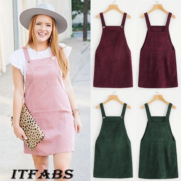 women fashion strap loose casual solid loose fit bib pocket corduroy overalls sleeveless autumn clothes, Black;white
women fashion strap loose casual solid loose fit bib pocket corduroy overalls sleeveless autumn clothes, Black;white