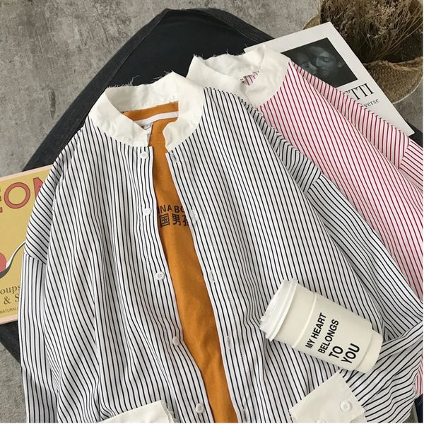 2019 spring and summer new chinese style men comfortable harajuku casual striped colorful cotton loose shirt, White;black
2019 spring and summer new chinese style men comfortable harajuku casual striped colorful cotton loose shirt, White;black