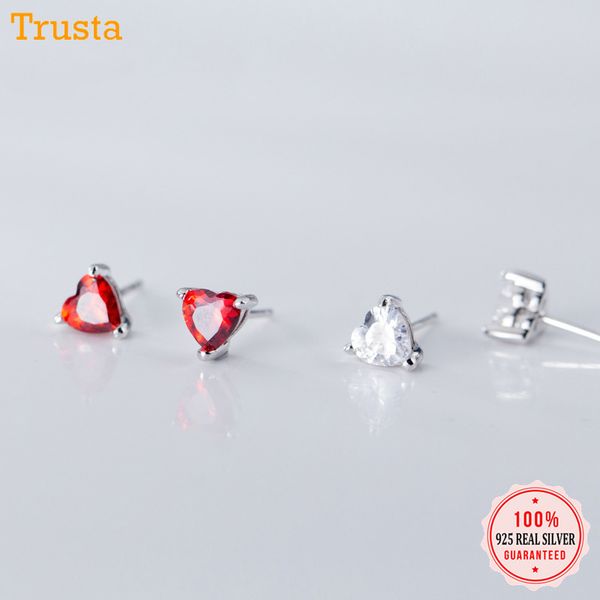 trusta heart stud 925 sterling silver jewelry red/white cz stone women fashion 925 stud earring birthday gift ds1554, Golden;silver
trusta heart stud 925 sterling silver jewelry red/white cz stone women fashion 925 stud earring birthday gift ds1554, Golden;silver