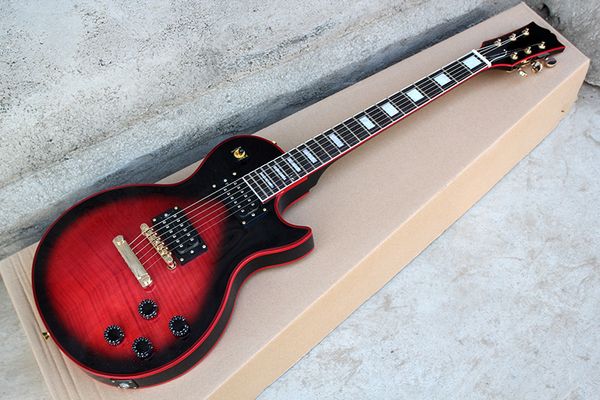 factory custom red electric guitar with flame maple veneer,red binding body and neck,hh pickups,can be customized
factory custom red electric guitar with flame maple veneer,red binding body and neck,hh pickups,can be customized