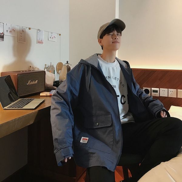 2019 spring new japanese college wind men's casual long-sleeved trend hip hop wild three-dimensional cut large size jacket party, Black;brown
2019 spring new japanese college wind men's casual long-sleeved trend hip hop wild three-dimensional cut large size jacket party, Black;brown