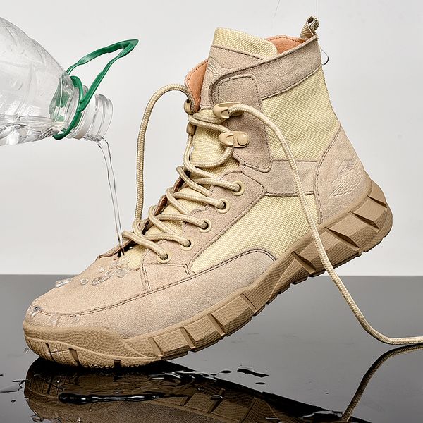 genuine leather men hiking boots waterproof tactical boots outdoor high mens sport trekking mountain climbing shoes
genuine leather men hiking boots waterproof tactical boots outdoor high mens sport trekking mountain climbing shoes