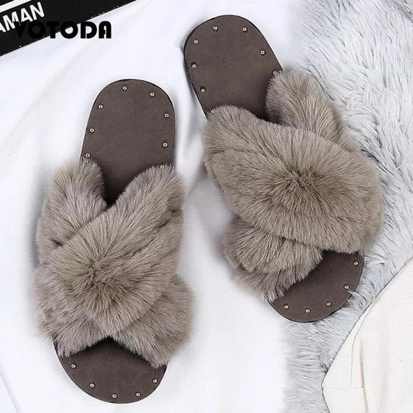 plush flippers for women furry cross sandals woman fashion rivet flip flops warm non-slip home sandals winter ladies fur shoes, Black
plush flippers for women furry cross sandals woman fashion rivet flip flops warm non-slip home sandals winter ladies fur shoes, Black