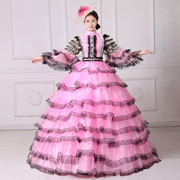vestido de noche noble women court dresses imperial family european pgraphy serve stage dance satin long cupcake dress, White;black
vestido de noche noble women court dresses imperial family european pgraphy serve stage dance satin long cupcake dress, White;black