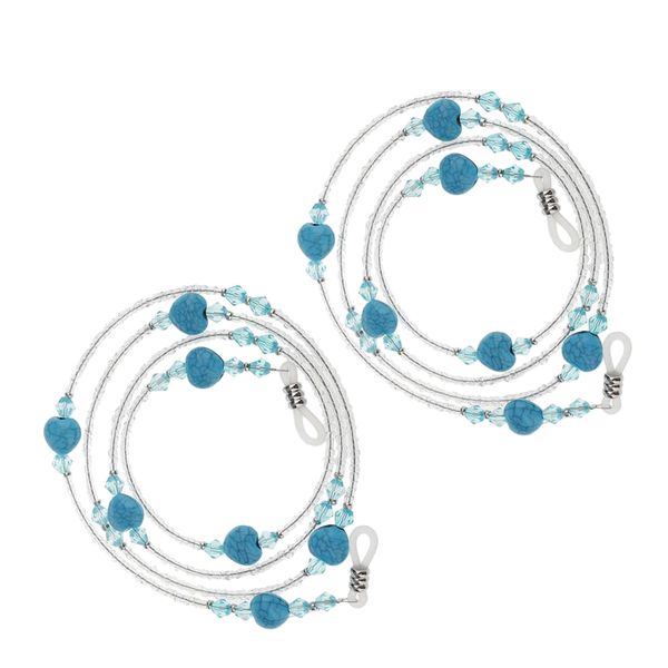 2 pieces eyeglass sunglasses cord holder necklace eyewear strap chain lanyard 
2 pieces eyeglass sunglasses cord holder necklace eyewear strap chain lanyard