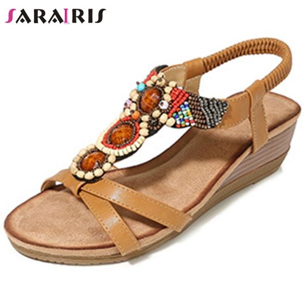 sarairis holiday female summer sandals crystal high wedges sandals women back strap elastic casual shoes woman, Black
sarairis holiday female summer sandals crystal high wedges sandals women back strap elastic casual shoes woman, Black