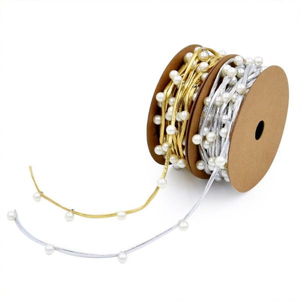 3m faux pearl beaded metallic gold silver ribbon for diy crafts gift wrapping 449f, Black
3m faux pearl beaded metallic gold silver ribbon for diy crafts gift wrapping 449f, Black