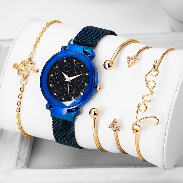 star sky women watch 5pc set new bracelet dress wristwatches classic watches fashion quartz clock luxury ladies watch, Slivery;brown
star sky women watch 5pc set new bracelet dress wristwatches classic watches fashion quartz clock luxury ladies watch, Slivery;brown