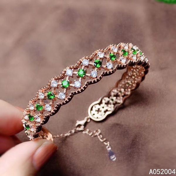 kjjeaxcmy fine jewelry 925 sterling silver inlaid natural diopside female bracelet popular support detection, Golden;silver
kjjeaxcmy fine jewelry 925 sterling silver inlaid natural diopside female bracelet popular support detection, Golden;silver