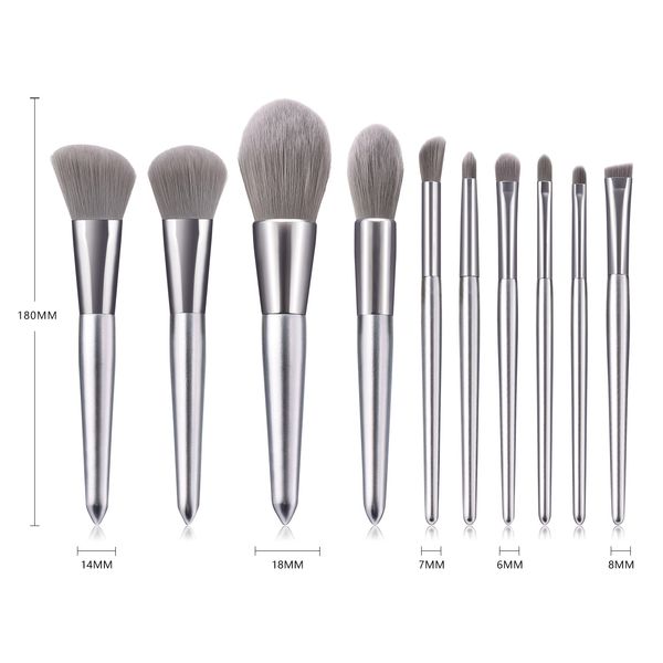 pro 10pcs makeup brushes kit silver color for loose powder blush eyeshadow cosmetics soft nylon hair brush dhl free
pro 10pcs makeup brushes kit silver color for loose powder blush eyeshadow cosmetics soft nylon hair brush dhl free