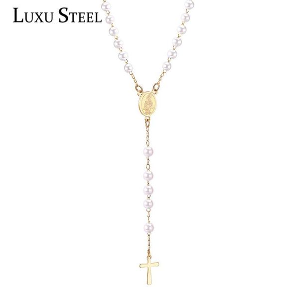 luxusteel catholic rosary beads cross necklace women/men stainless steel link chain multilayers long necklaces religious gift, Silver
luxusteel catholic rosary beads cross necklace women/men stainless steel link chain multilayers long necklaces religious gift, Silver