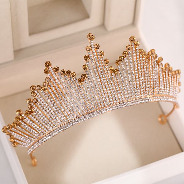 retro vintage luxury crystal tiara crown princess noiva diadem headdress wedding hair accessories bridal jewelry birthday gift, Golden;white
retro vintage luxury crystal tiara crown princess noiva diadem headdress wedding hair accessories bridal jewelry birthday gift, Golden;white