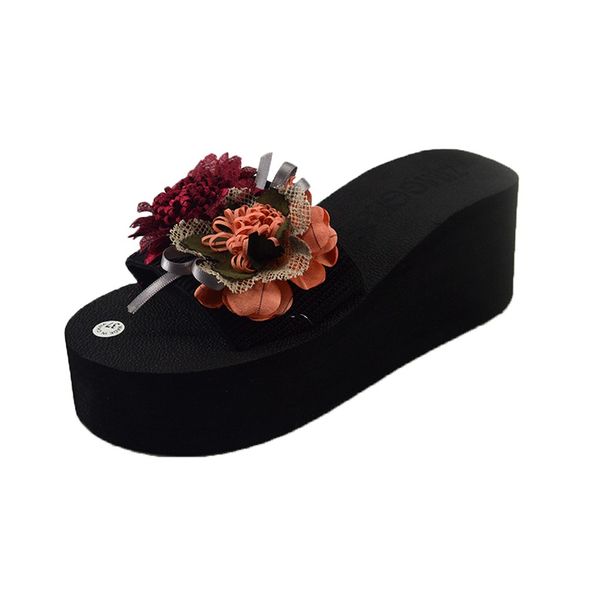sagace women wedge floral bohemian style high-heel slope anti-skid flip flops bathroom beach platform comfort slip-on slippers, Black
sagace women wedge floral bohemian style high-heel slope anti-skid flip flops bathroom beach platform comfort slip-on slippers, Black
