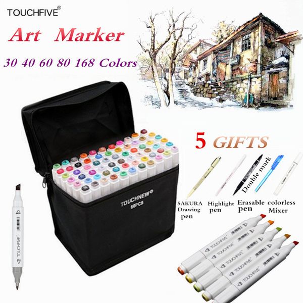touchfive 30/40/60/80 colors art markers set dual head alcohol sketch markers pen for manga drawing design supplies
touchfive 30/40/60/80 colors art markers set dual head alcohol sketch markers pen for manga drawing design supplies