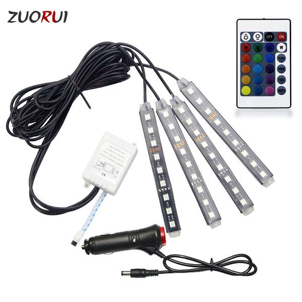zuorui 4pcs rgb colorful led strip light car interior light led lights strip car decorative atmosphere lamps remote 12v 7 colors
zuorui 4pcs rgb colorful led strip light car interior light led lights strip car decorative atmosphere lamps remote 12v 7 colors