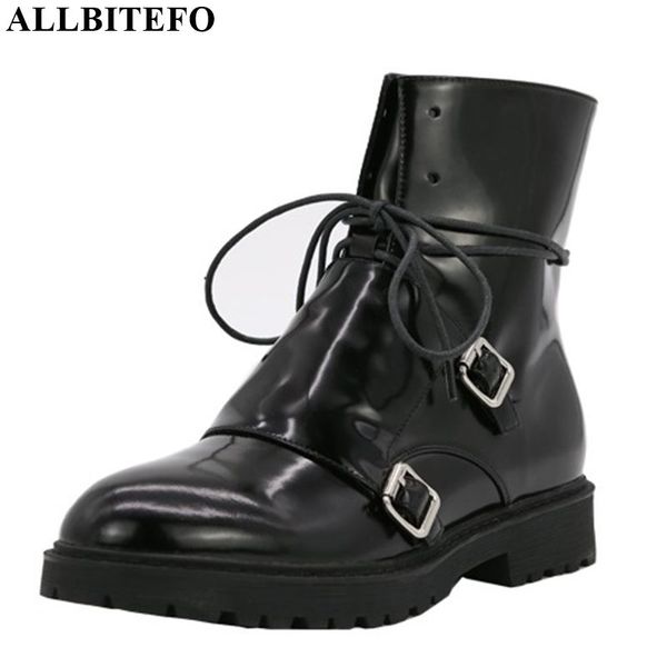 allbitefo new brand genuine leather leisure ankle boots winter casual high heel women boots lace up girls comfortable, Black
allbitefo new brand genuine leather leisure ankle boots winter casual high heel women boots lace up girls comfortable, Black