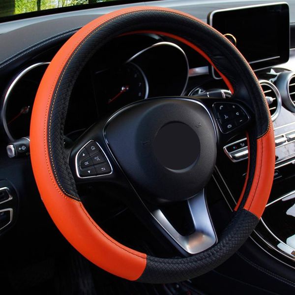 38cm leather car sports steering wheel cover universal anti-slip breathable ergonomic design
38cm leather car sports steering wheel cover universal anti-slip breathable ergonomic design