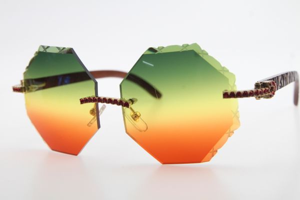 2020 wholesale 4189706 rimless red diamond glasses carved wood glasses sunglasses with box carved green red fashion brand sunglasses, White;black
2020 wholesale 4189706 rimless red diamond glasses carved wood glasses sunglasses with box carved green red fashion brand sunglasses, White;black