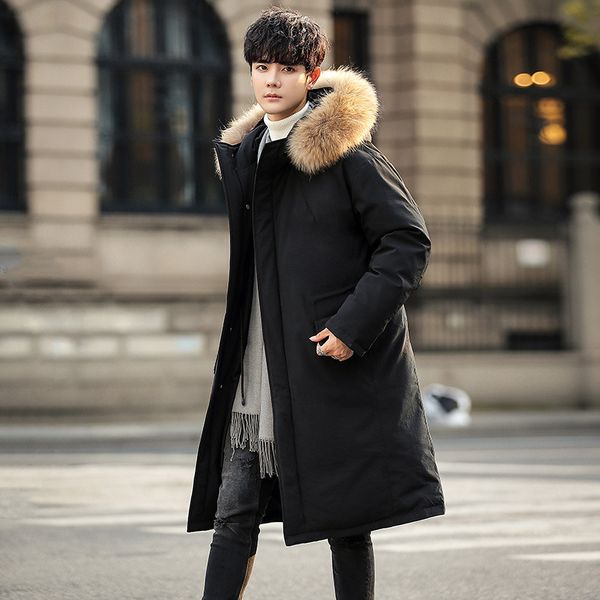 winter new down jacket men's long hooded coat korean version of loose casual men's padded warm men's fashion htq895, Black
winter new down jacket men's long hooded coat korean version of loose casual men's padded warm men's fashion htq895, Black