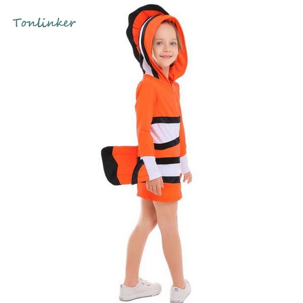 child girl clownfish cosplay costume marine theme masquerade dress festival stage costume kindergarten performance clothing, Black;red
child girl clownfish cosplay costume marine theme masquerade dress festival stage costume kindergarten performance clothing, Black;red