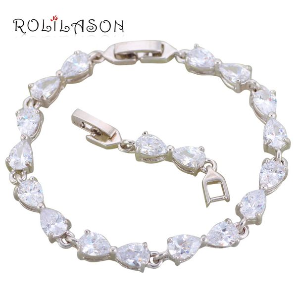 rolilason clear zircon silver plated party charm bracelets anniversary wholesale & retail for women tb1132, Golden;silver
rolilason clear zircon silver plated party charm bracelets anniversary wholesale & retail for women tb1132, Golden;silver