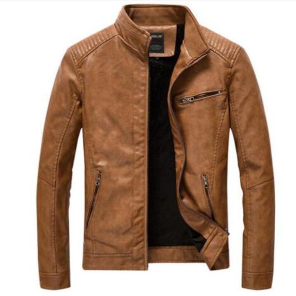 leather jacket men casual slim fit stand collar washed pu faux leather coat mens thick plus velvet motercycle bomber jackets 5xl, Black
leather jacket men casual slim fit stand collar washed pu faux leather coat mens thick plus velvet motercycle bomber jackets 5xl, Black