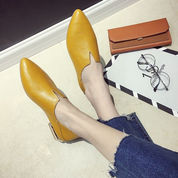 women's shoes, pumps shoes, women's spring and autumn season 2018 new tongs, low metal and thick leather shoes, Black
women's shoes, pumps shoes, women's spring and autumn season 2018 new tongs, low metal and thick leather shoes, Black