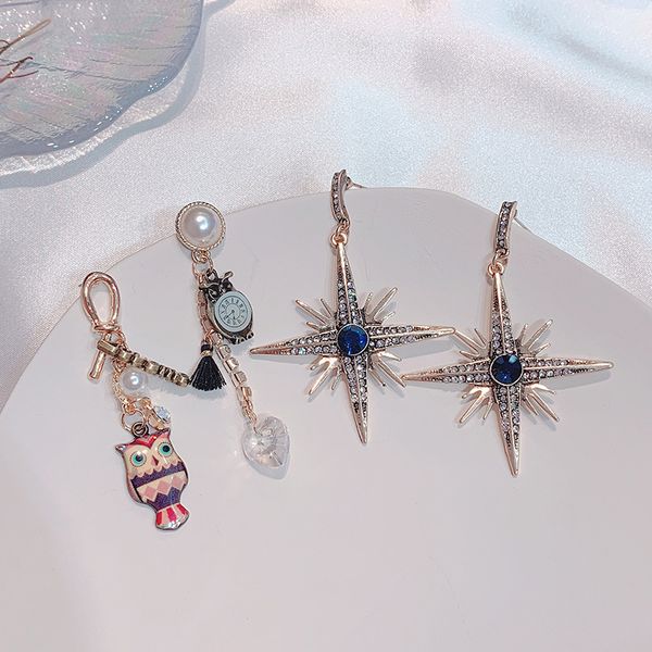 vintage palace style shiny exquisite rhinestones star cute owl clock crystal tassel asymmetry earrings fashion ladies jewelry, Silver
vintage palace style shiny exquisite rhinestones star cute owl clock crystal tassel asymmetry earrings fashion ladies jewelry, Silver