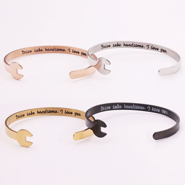 bracelet trendy mechanical wrench bracelet man section metal couple boyfriend men open wrap bangles, Black
bracelet trendy mechanical wrench bracelet man section metal couple boyfriend men open wrap bangles, Black
