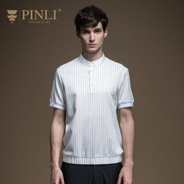 men's casual shirts pinli 2021 summer slim regular pullover striped elastic waist polyester short-sleeved shirt b202113170, White;black
men's casual shirts pinli 2021 summer slim regular pullover striped elastic waist polyester short-sleeved shirt b202113170, White;black