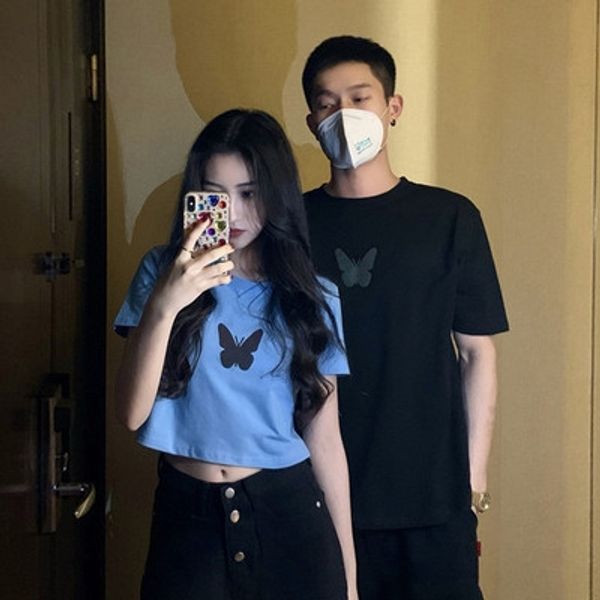 2020 niche design couple coat t-shirt clothes girlfriends short-sleeved t-shirt women's loose ins fashion, White
2020 niche design couple coat t-shirt clothes girlfriends short-sleeved t-shirt women's loose ins fashion, White
