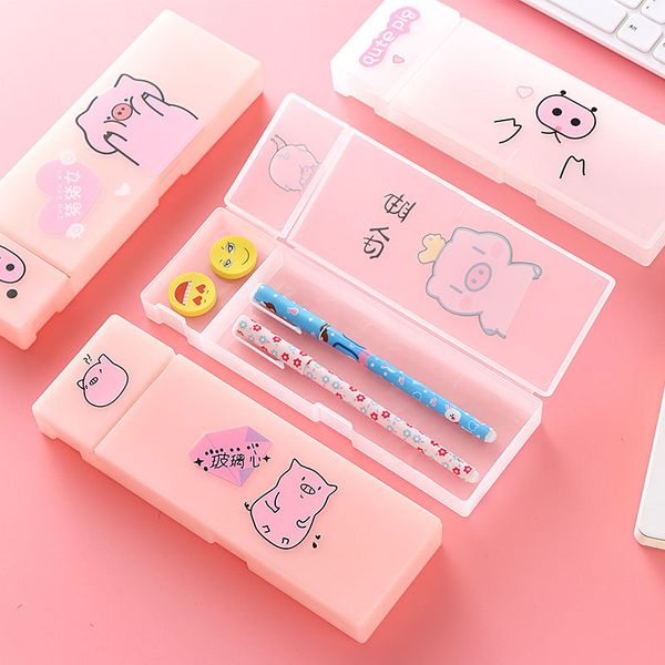 girl heart pen box cute student transparent plastic stationery scrub small fresh cartoon pencil case school supplies
girl heart pen box cute student transparent plastic stationery scrub small fresh cartoon pencil case school supplies