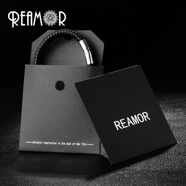 reamor red double layer braided leather wrap bracelet for women men 316l stainless steel connector charm bracelets & bangles t7190615, Black
reamor red double layer braided leather wrap bracelet for women men 316l stainless steel connector charm bracelets & bangles t7190615, Black