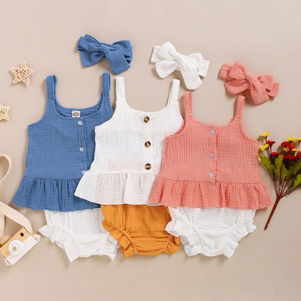 new baby girl sets clothes summer outfits short sleeve cotton colorblock shorts headband infant baby girl outfits set, White
new baby girl sets clothes summer outfits short sleeve cotton colorblock shorts headband infant baby girl outfits set, White