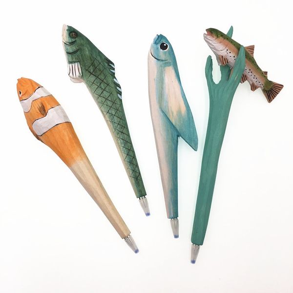 multiple shapes 3d animals fish hand-carved creative wood carved ballpoint pen writing tool stationery school student gifts ing, Blue;orange
multiple shapes 3d animals fish hand-carved creative wood carved ballpoint pen writing tool stationery school student gifts ing, Blue;orange