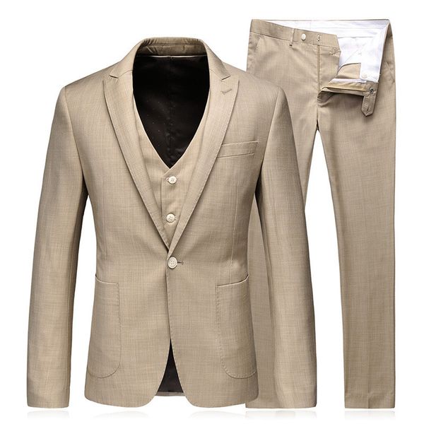 men's suits & blazers men thin business sets groomsman suit + vest pants 3 pieces slim solid color wedding party, White;black
men's suits & blazers men thin business sets groomsman suit + vest pants 3 pieces slim solid color wedding party, White;black