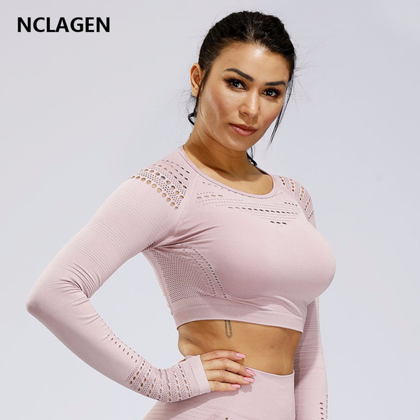 yoga fitness running shirt anti-wrinkle breathable hollow out jacquard seamless long sleeve bodybuilding crop nclagen, White;red
yoga fitness running shirt anti-wrinkle breathable hollow out jacquard seamless long sleeve bodybuilding crop nclagen, White;red