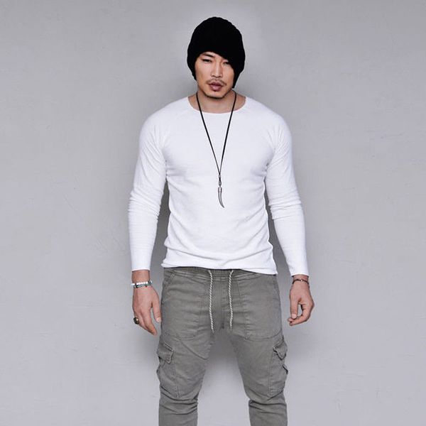 3 colors autumn fashion casual slim elastic soft solid long sleeve men t shirts male fit tee, White;black
3 colors autumn fashion casual slim elastic soft solid long sleeve men t shirts male fit tee, White;black