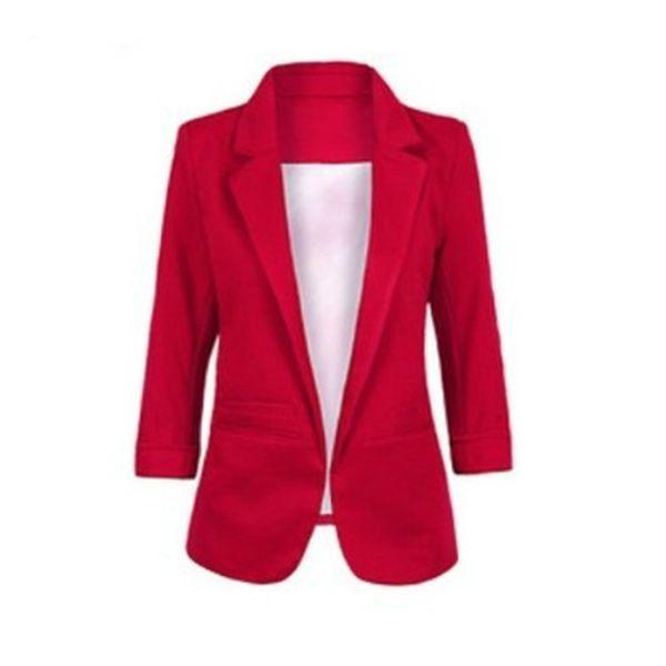 women's suits & blazers 2021 autumn women yellow white red casual slim ladies jacket coat female 3/4 sleeve business, White;black
women's suits & blazers 2021 autumn women yellow white red casual slim ladies jacket coat female 3/4 sleeve business, White;black