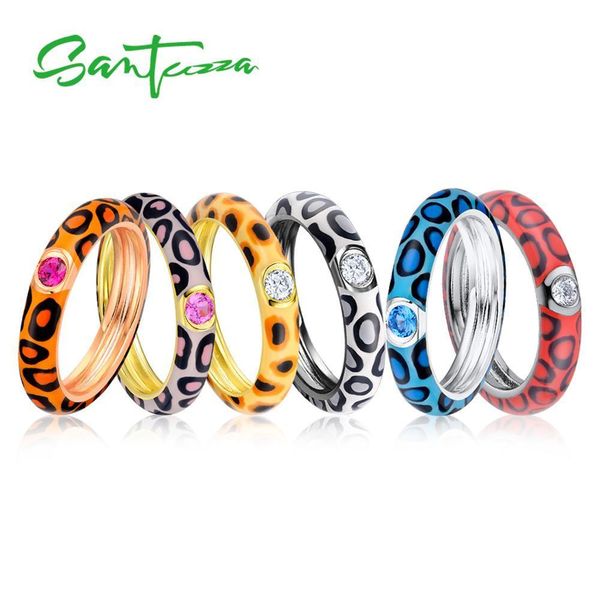 santuzza silver rings for women colorful leopard print pure 925 sterling silver eternity ring fashion jewelry enamel handmade t190624
santuzza silver rings for women colorful leopard print pure 925 sterling silver eternity ring fashion jewelry enamel handmade t190624