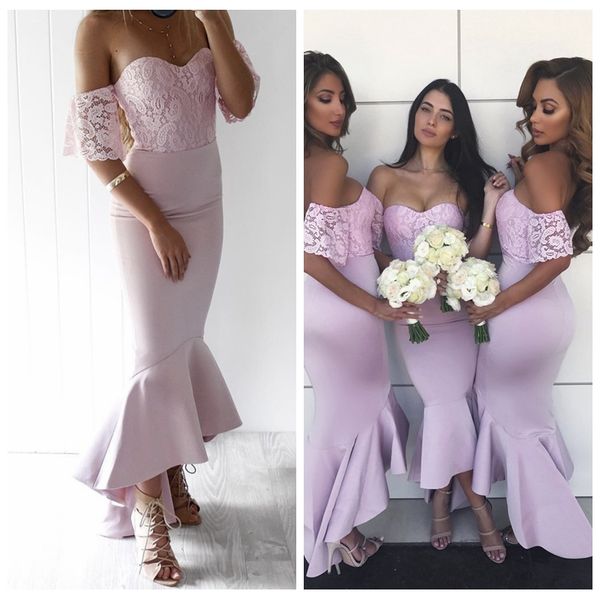 2021 sweetheart lace slim mermaid bridesmaids dresses simple high low vestidos de bridesmaid prom party gowns honor of maid sale, White;pink
2021 sweetheart lace slim mermaid bridesmaids dresses simple high low vestidos de bridesmaid prom party gowns honor of maid sale, White;pink