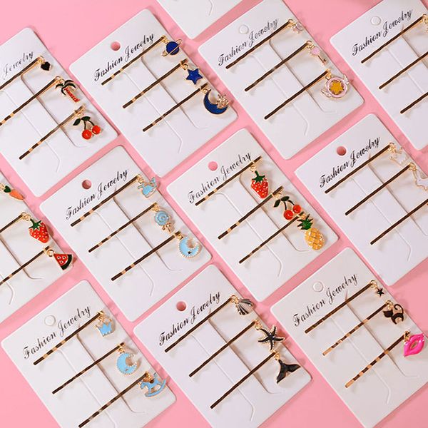 3pcs/set girls cartoon animal fruit moon star hair clips rainbow kids childrens hairclips accessories, Slivery;white
3pcs/set girls cartoon animal fruit moon star hair clips rainbow kids childrens hairclips accessories, Slivery;white