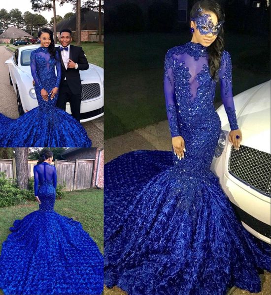 2019 royal blue evening prom dresses hand made flowers formal party gown mermiad long train pageant dress custom made, Black;red
2019 royal blue evening prom dresses hand made flowers formal party gown mermiad long train pageant dress custom made, Black;red