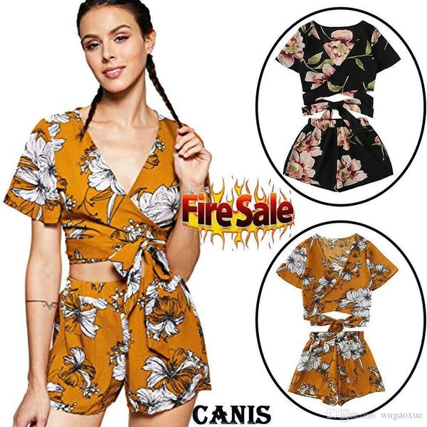 2019 floral print romper jumpsuit short palysuit 2 piece set women flare sleeve off shoulder v-neck beach rompers, White
2019 floral print romper jumpsuit short palysuit 2 piece set women flare sleeve off shoulder v-neck beach rompers, White