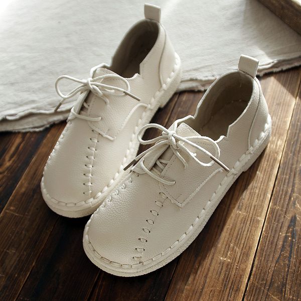 2020 shipping sen literary retro women's shoes low-flat shoes soft bottom original lace-up white new wave, Black
2020 shipping sen literary retro women's shoes low-flat shoes soft bottom original lace-up white new wave, Black