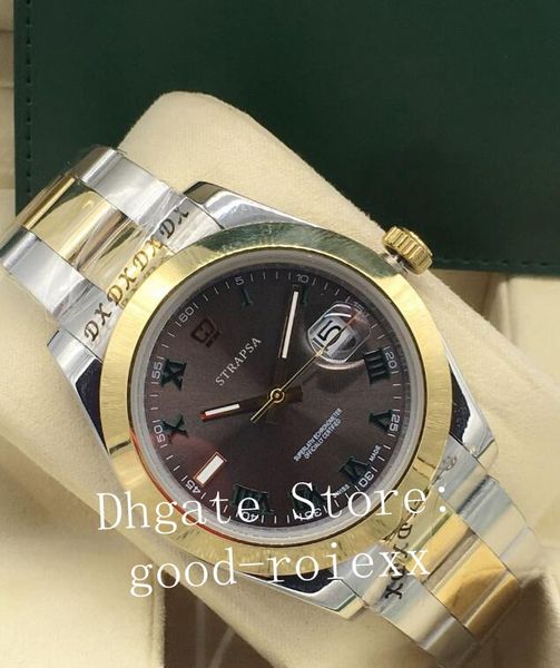 luxury watch men's asia mechanical 2813 men wimbledon grey roman dial 126331 rose gold steel 126301 watches datejust oyster wristwatche, Slivery;brown
luxury watch men's asia mechanical 2813 men wimbledon grey roman dial 126331 rose gold steel 126301 watches datejust oyster wristwatche, Slivery;brown