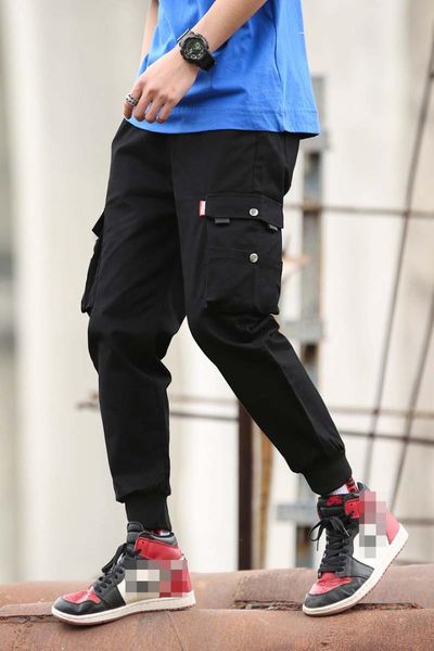 men casual cargo cotton joggerspants men patchwork side pockets trousers streetwear male hip hop full pants 2019 autumn, Black
men casual cargo cotton joggerspants men patchwork side pockets trousers streetwear male hip hop full pants 2019 autumn, Black