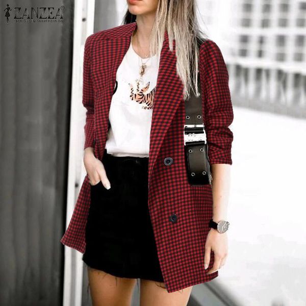 zanzea 2019 fashion women plaid check blazer casual pockets blazer feminino office lady blazers lapel buttons chaqueta mujer 7, White;black
zanzea 2019 fashion women plaid check blazer casual pockets blazer feminino office lady blazers lapel buttons chaqueta mujer 7, White;black
