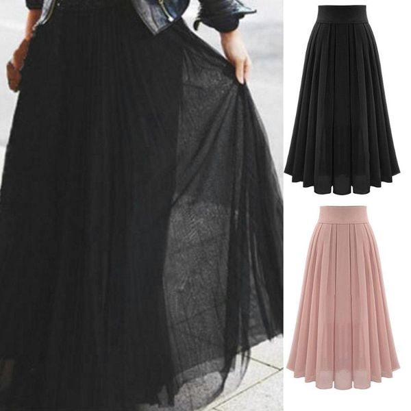 skirts women's chiffion skirt high waist solid color lace-up long party for ladies perspaective black faldas mujer
skirts women's chiffion skirt high waist solid color lace-up long party for ladies perspaective black faldas mujer